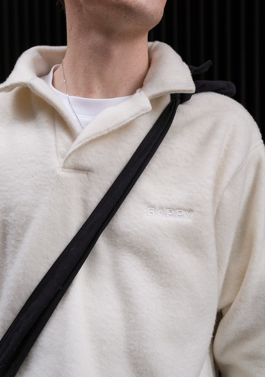 Cream Fleece Polo