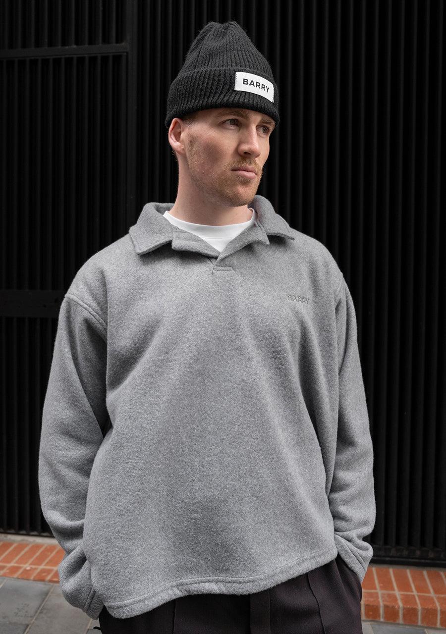 Grey Fleece Polo