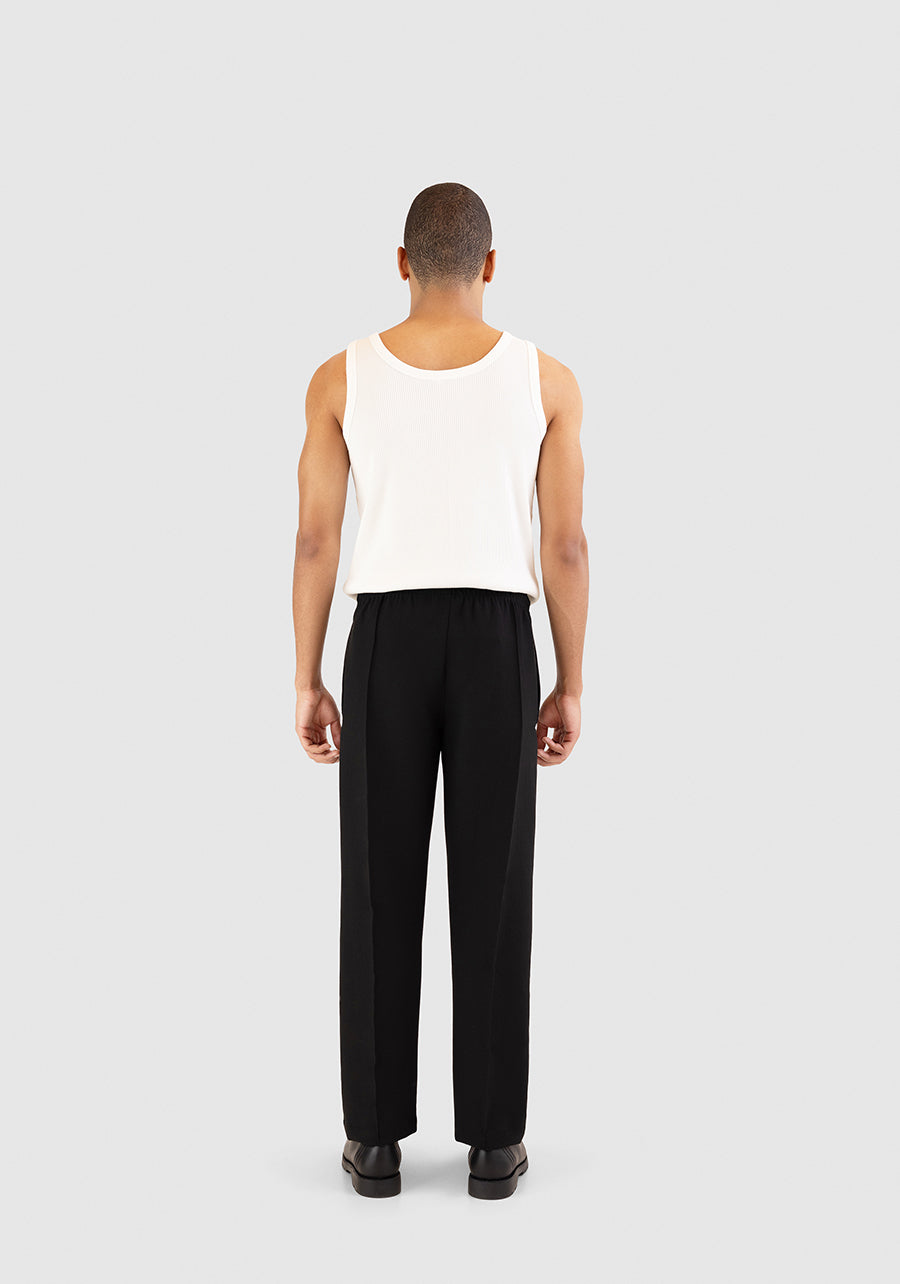 Black Pleated Trousers