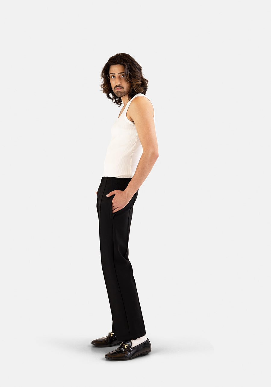 Black Pleated Trousers