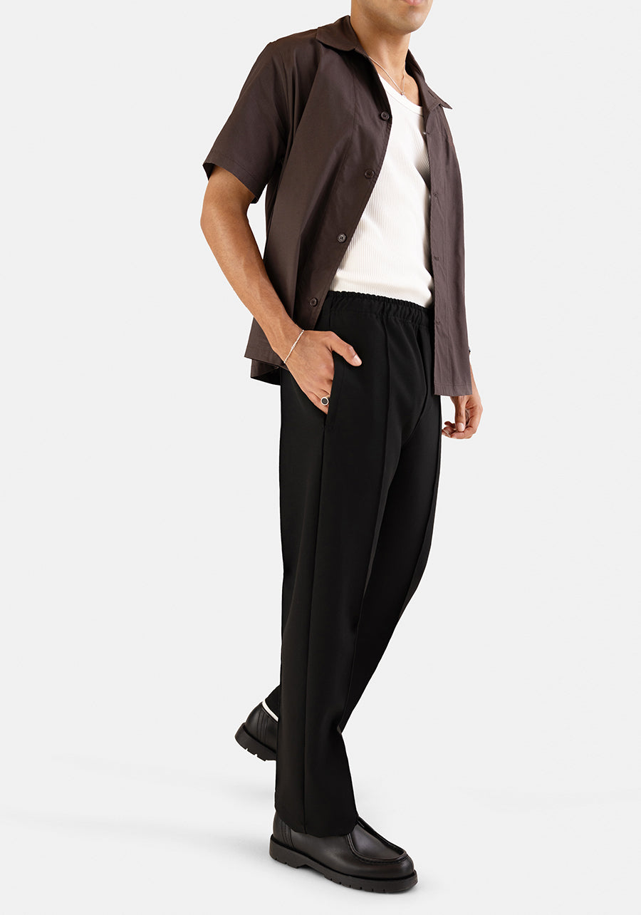 Black Pleated Trousers